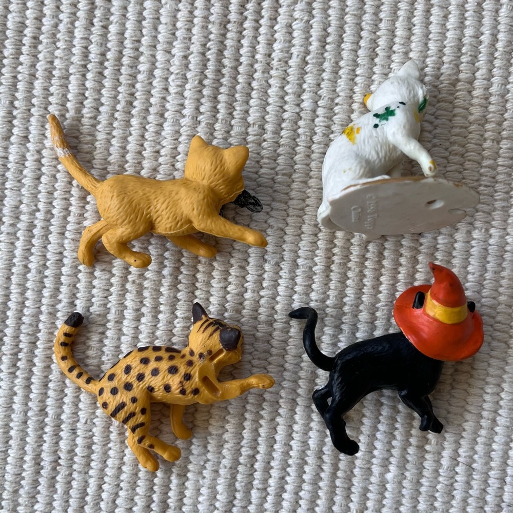 Vintage 1998 Topps Precious Kitties Figure Set Collect Ems 90s Mini Rare Cat Vtg - Picture 2 of 9